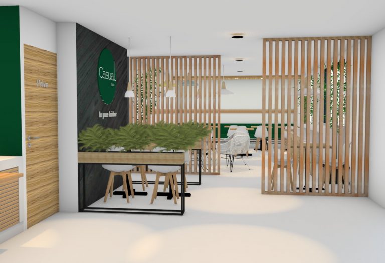 Casual restaurants plan 3D